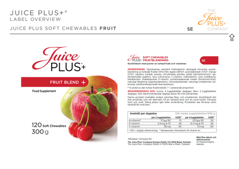 Frukt & Grönsaksblandning Soft Chewables (Healthy Starts 4-12)